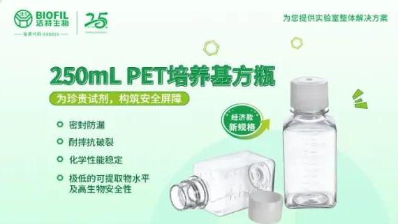 新品上市 | 洁特生物PET培养基方瓶，新增250mL规格！